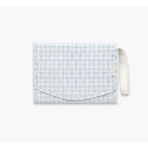Portable Changing Pad - Blue Gingham | Gooselings