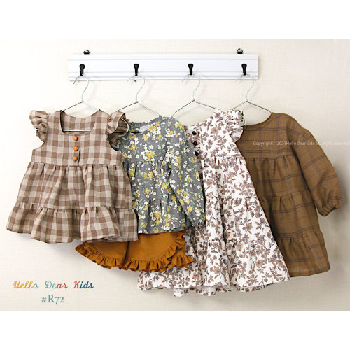 4 Bundle dress and frill pants/ R72/ Sewing pattern/PDF sewing pattern/Kids sewing pattern pattern/baby sewing pattern/3M~12Y