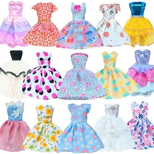 6 Pcs Ball Mini Gown Dress for 11.5 inch Girl Doll Clothes Playset