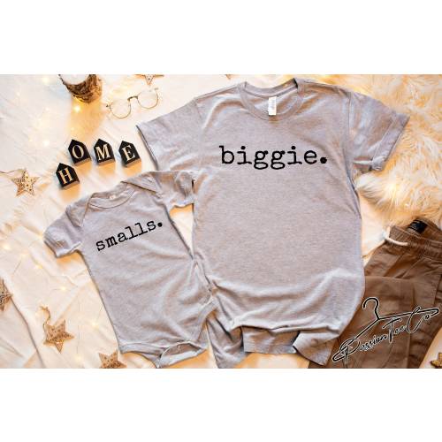 Siblings Shirts, matching toddler baby set, biggie smalls matching sibling t-shirts, biggie smalls, biggie and smalls matching outfit