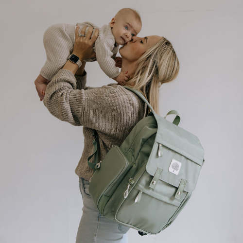 Diaper Backpack | Birch Bag - Cream | Parker Baby Co.