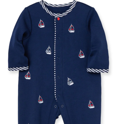 Sailboats Footed One-Piece