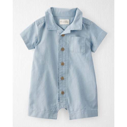 Baby Linen Romper Made with Organic Cotton - Little Planet | Carter's