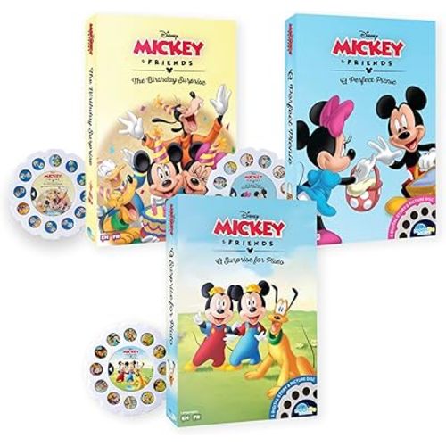 Moonlite Storytime Storybook Reels, 3 Story Set, Mickey and Friends, Digital Stories for Projector, Toddler Early Learning Gifts for Kids Ages 12 Months and Up