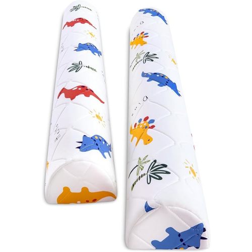 2-Pack Premium Foam Bed Bumpers for Toddler, Non-Slip Bed Rails for Toddlers for Twin, Queen, King Beds, Machine Washable Bumpers Cover for Easy Care（Size：52" x 7" x 5"）