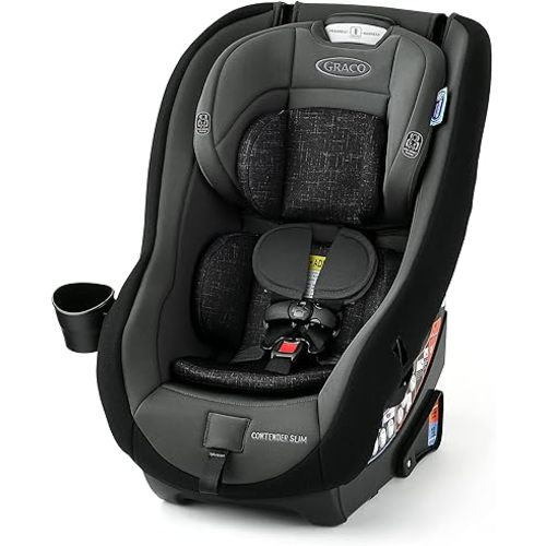 Graco Contender Slim Convertible Car Seat, West Point, Space-Saving Design, Lightweight and Compact