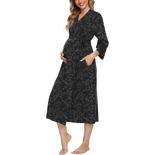 Xpenyo Women's Maternity Sleepwear,Labor/Delivery/Nursing/Hospital Nightgown Kimono Robes Long Pregnancy Loungewear