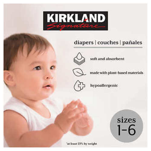 Kirkland Signature Diapers Sizes 1-6