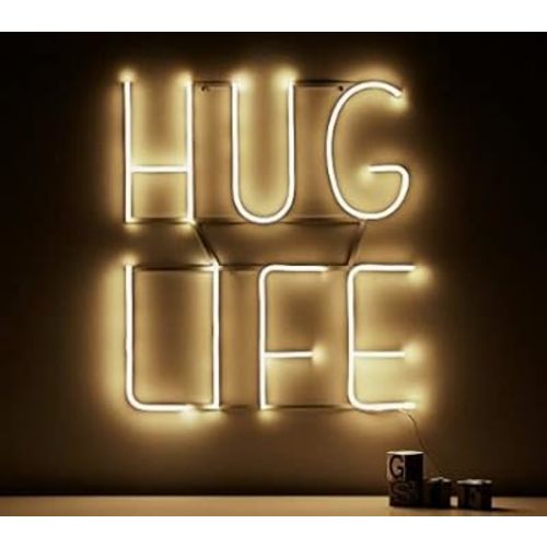 14"x14" VIVID SIGN New Hug Life Beer Cute Super Bright Wall Decor Light Vivid LED Neon Sign Lamp HL50