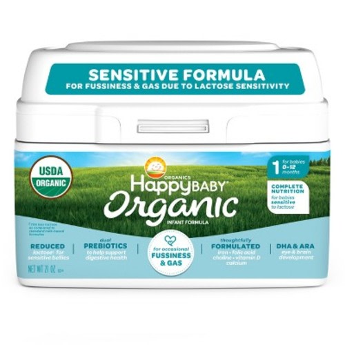 HappyBaby Sensitive Organic Powder Infant Formula - 21oz