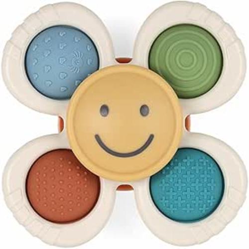 Itzy Ritzy Pop & Whirl Fidget Spinner Bath & Travel Toy for Baby & Toddlers