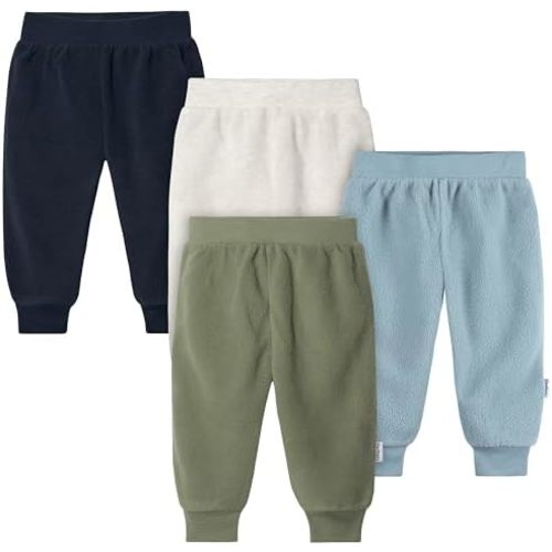 Gerber Baby Boys' 4-Pack Microfleece Pants