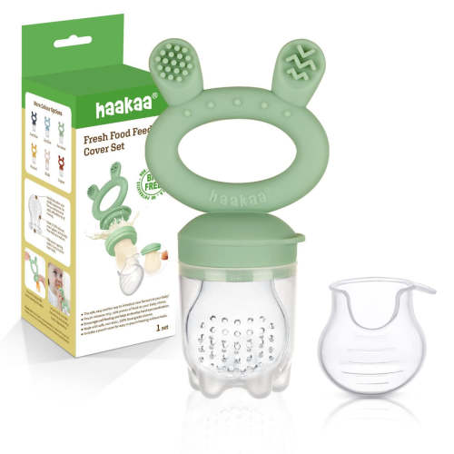 Haakaa Fresh Food Feeder & Cover Set - Lavender or steel blue