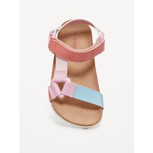 Faux-Leather Tech Sandals for Toddler Girls