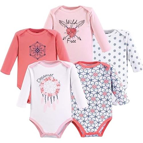 Yoga Sprout Cotton Bodysuit, 5 Pack