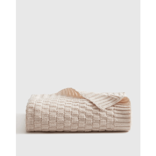 Cotton Cashmere Knit Baby Blanket