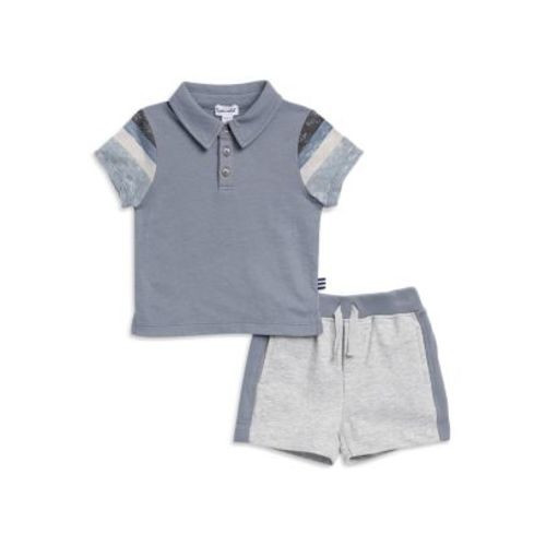 Boys' Stormy Stripe Polo & Shorts Set - Baby