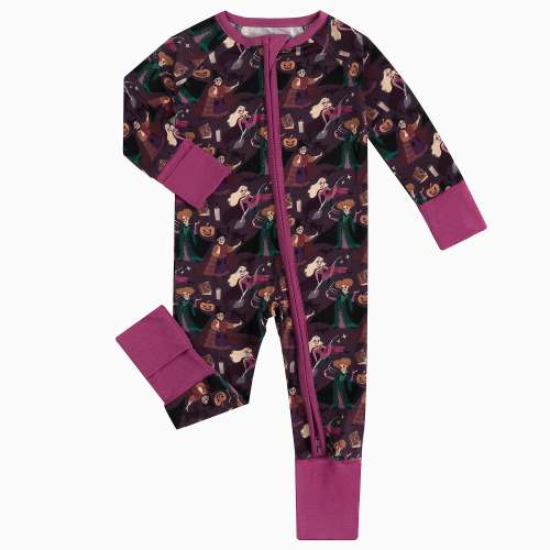 Crazy Witch Halloween Bamboo Zip Romper
