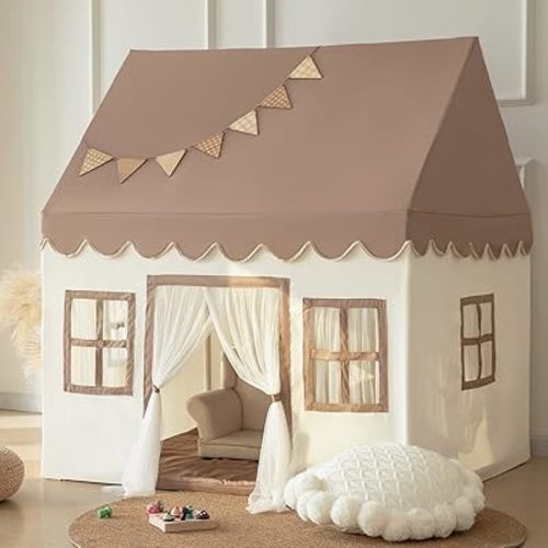 Play Tent with Mat, Kids Tent Playhouse for Kids Indoor Playhouse Large for Girls Tent Baby Tent Kids Play Tent Bed Tent for Toddler