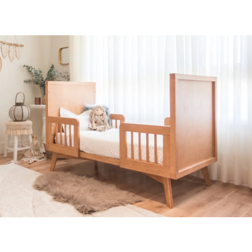 Retro Conversion Kit in Hazelnut Solid Wood | Simply Nursery