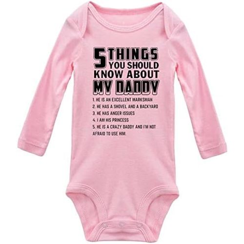 5 Things You Should Know About My Daddy Rompers for Infant Unisex Baby Long Sleeve soft