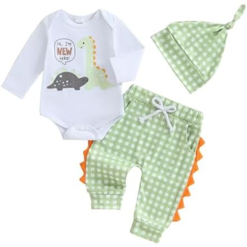 Newborn Infant Baby Boy Outfit Romper Bodysuit Dinosaur Cartoon 0-3 Months Baby Boy Clothes 3.6 9 Months Gift Sets