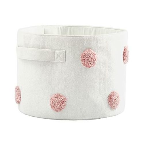 Embroidered Dot Storage, Blush Dot