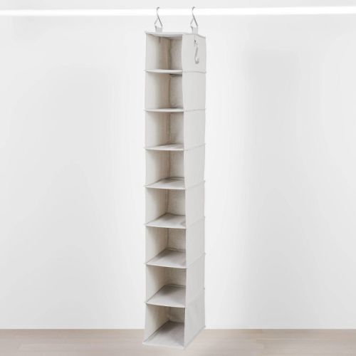 8 Shelf Hanging Fabric Shoe Organizer - Brightroom™: Closet System Component, Gray, 8 Shelves, Hanging Shoe Rack