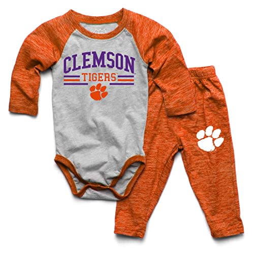 Wes and Willy Baby College Sports Fan Long Sleeve One Piece and Pant Set