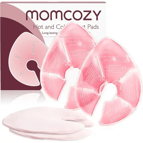 Momcozy Larger Breast Therapy Packs, Hot and Cold Breast Pads with 2 Soft Covers, Breastfeeding Essentials, 2 Pack