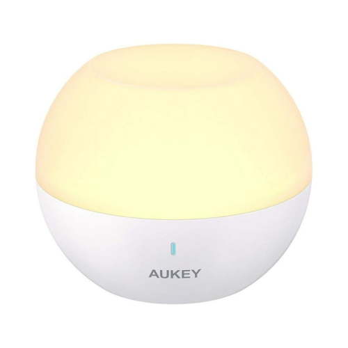 AUKEY Night Light, Touch Rechargeable Bedside Lamp LED RGB Color-Changing Table Lamp White