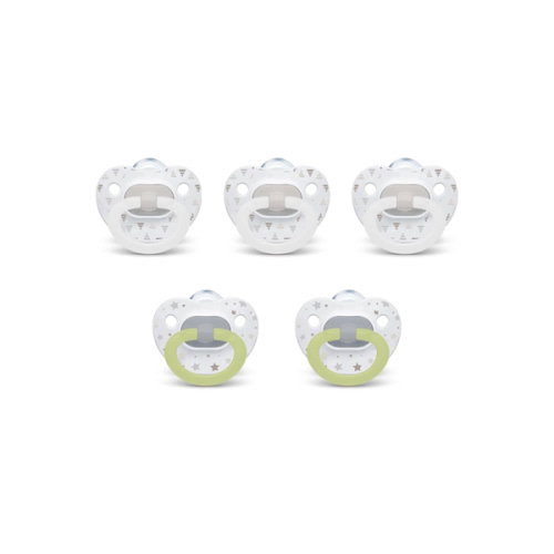 NUK Comfy Orthodontic Pacifiers, Timeless Collection, 0-6 Months, 5 Count