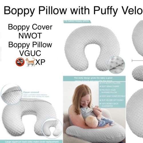 Boppy pillow and minky nursing pillow cover