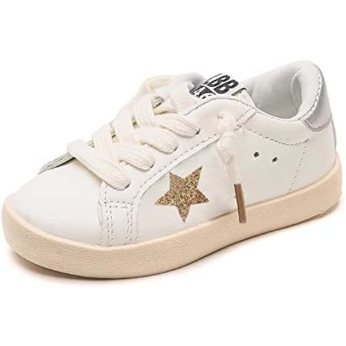 Kids Sparkle Star Sneakers Casual Sports Running Shoes for Girls Boys