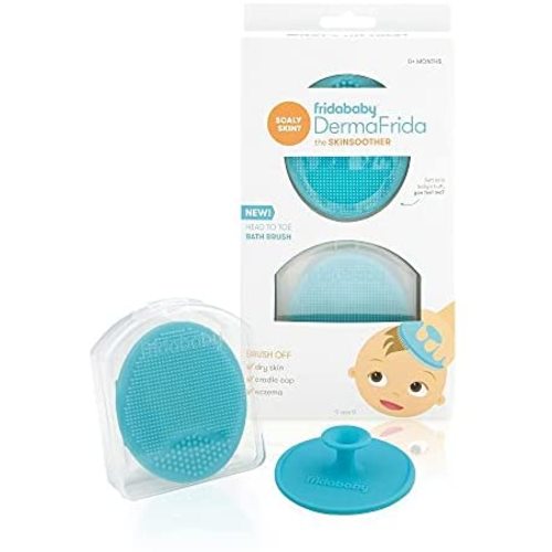DermaFrida The SkinSoother Baby Bath Silicone Brush by Fridababy | Baby Essential for Dry Skin, Cradle Cap and Eczema (2 Pack)