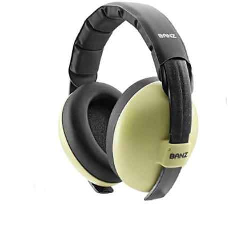 Baby Banz Earmuffs Infant Hearing Protection – Ages 0-2+ Years – THE BEST EARMUFFS FOR BABIES & TODDLERS – Industry Leading Noise Reduction Rating – Soft & Comfortable – Baby Ear Protection Leaf Green - Pink