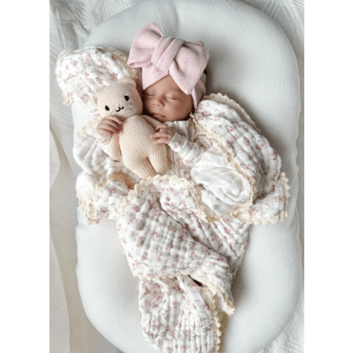 Gauze Lace Blanket | Paisley Peony – Little and Fern