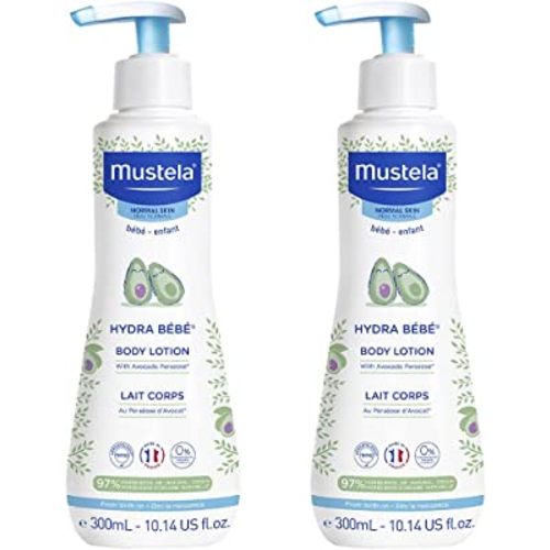 Mustela Hydra Bebe Body Lotion - Daily Moisturizing Baby Lotion with Natural Avocado, Jojoba & Sunflower Oil – 25.35 fl. oz