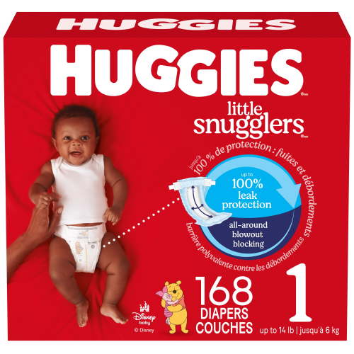 Huggies Little Snugglers Baby Diapers, Mega Colossal Pack, Size NB-5, Count 144-104, Sizes: N-5 | 144-104 Count - Walmart.ca