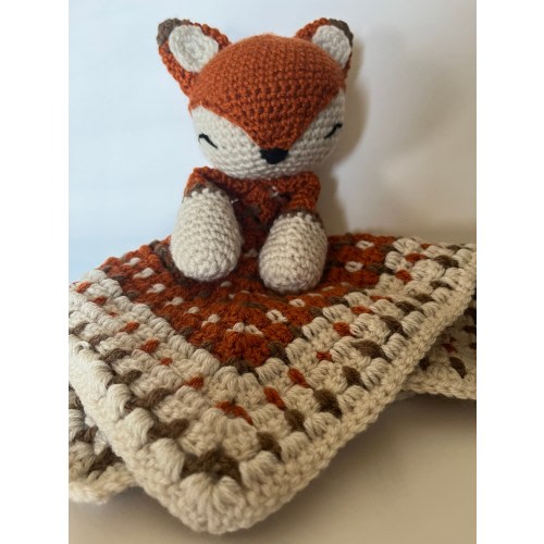 Sleepy Fox Lovie, Fox Baby Blanket, fox Lovie