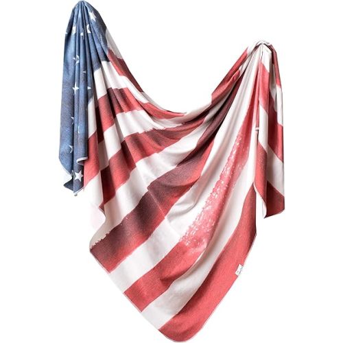 Copper Pearl Large Premium Knit Baby Swaddle Receiving Blanket Patriot