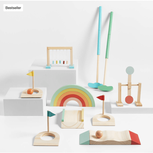 Wonder & Wise by Asweets Good Wood Kids Mini Golf Set