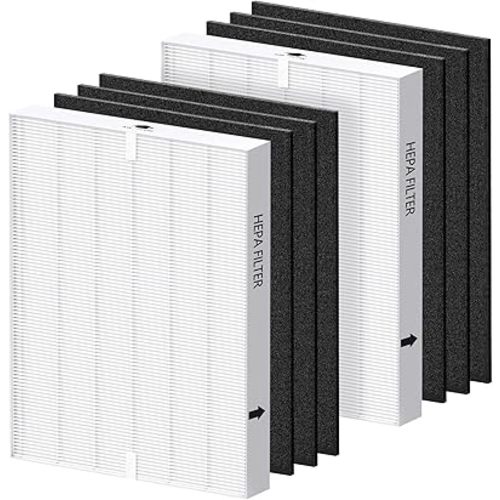 AP-1512HH Filter Replacement Set for Coway Airmega AP-1512HH and Airmega 200M Air Purifi-ers, 2 True HEPA and 6 Carbon Pre-Filters, Compared to Part # 3304899
