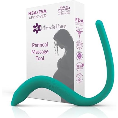 Perineal Massage Tool with 10 Vibration Modes: Designed for Labor and Delivery Essentials - Used During Pregnancy, Labor Prep, Third Trimester, and Postpartum - A Maternity Must Have by Intimate Rose