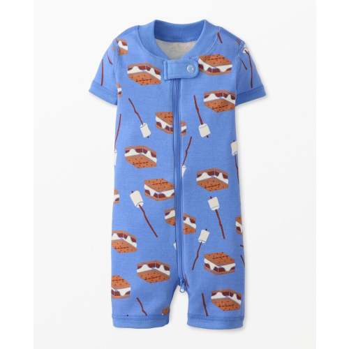 Baby 2-Way Zip Shortie Sleeper | Hanna Andersson S'mores 0 to 3M