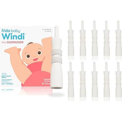Frida Baby Windi Gas Passer, Baby Gas Relief and Colic Baby Relief, Baby Constipation Relief, 10 Count