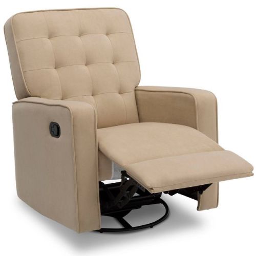 Delta Children Gavin Nursery Glider Swivel Recliner - Livesmart Fabric By Culp - Beige