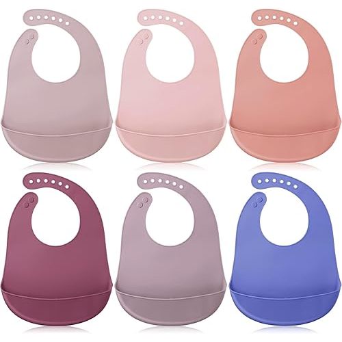Mepase Silicone Bibs Waterproof Silicone Baby Bibs Soft Adjustable Baby Feeding Unisex Kid Eating Supplies