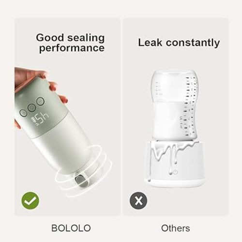 Portable Milk Warmer with Super Fast Charging and Cordless, Instant breastmilk, Formula or Water Warmer with 10 Ounces Big Capacity, Baby Flask for Vehicle,car,Airplane Journey