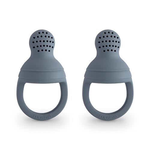 mushie Silicone Baby Fresh Fruit & Food Feeder Pacifier | 6 Months+ (Tradewinds)